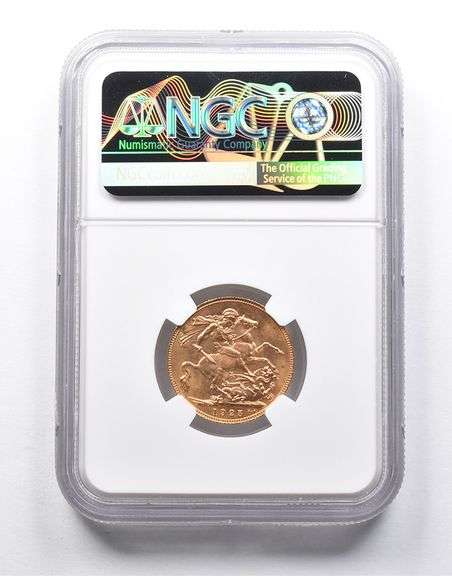 MS65 1925 Great Britain 1 Sovereign Gold Coin NGC