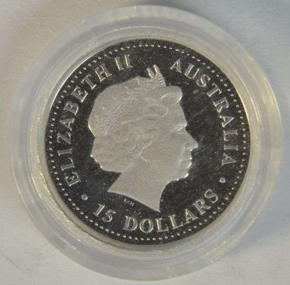 2001 pure .9995 Platinum $15 Australia Koala piece in capsule