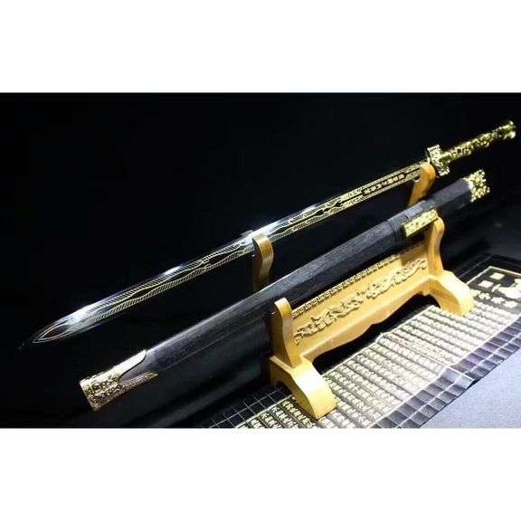 Authentic Hand-Forged Chinese Han Jian Blue Dragon Sword