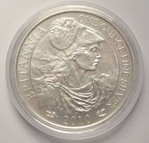 2010 1 Ounce Silver Britannia 2 Pound Coin