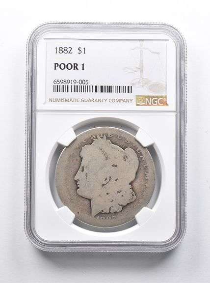 POOR 1 1882 Morgan Silver Dollar NGC Lowball Pocket Piece