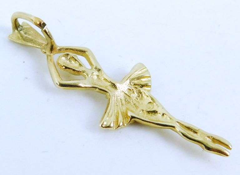 Vintage 14K Ballerina Pendant