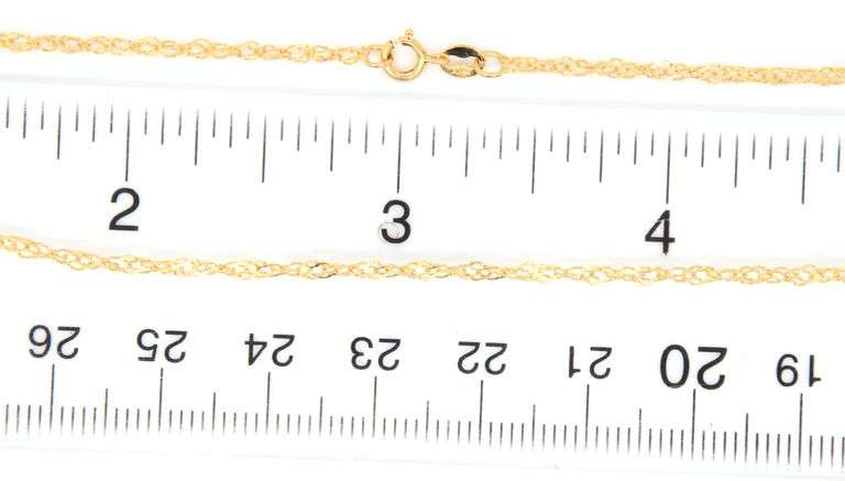 18kt Yellow gold Singapore chain necklace