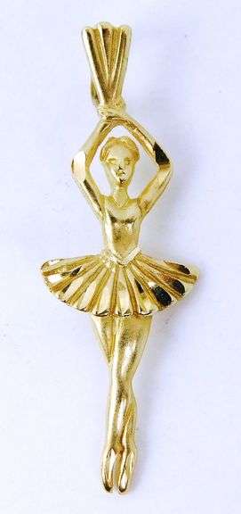 Vintage 14K Ballerina Pendant