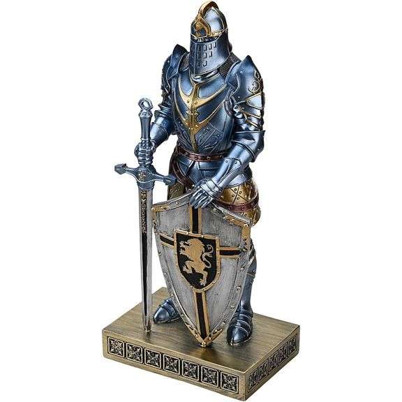 Hand-Painted 12.6" King's Guard Knight Statue