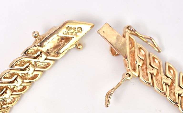 Vermeil Diamond Bracelet in Sterling Silver