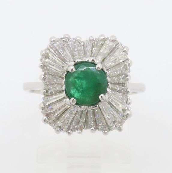 Emerald & Diamond Ballerina Ring