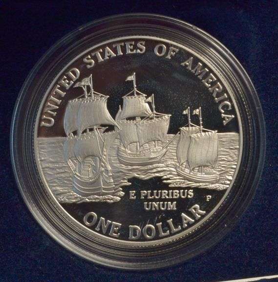 2007 Jamestown 400th Anniversary Commemorative Proof Silver Dollar OGP