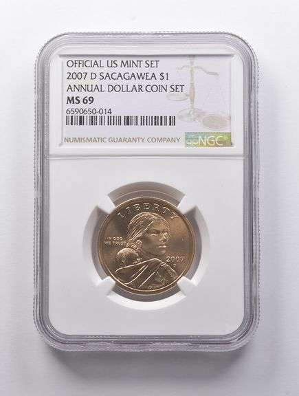 MS69 2007-D Sacagawea Dollar Annual Dollar Coin Set NGC