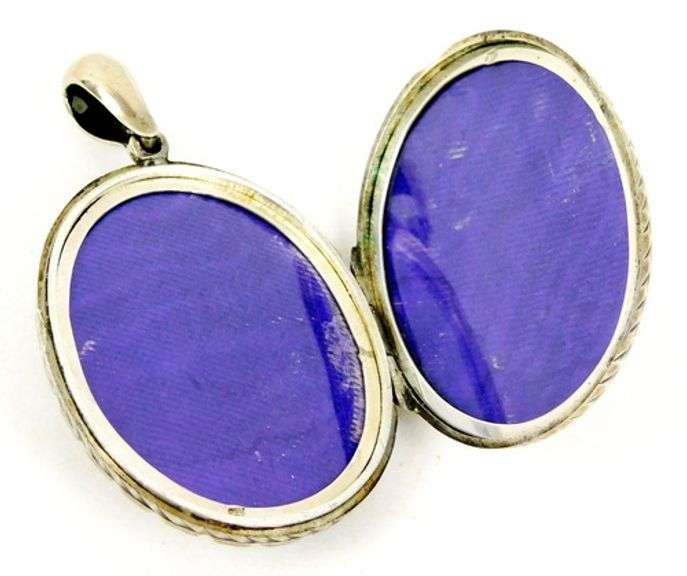 Antique Large Ornate English Sterling Silver Locket