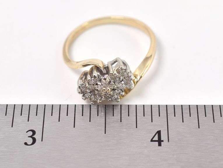 Sparkling 14K Yellow Gold Diamond Ring