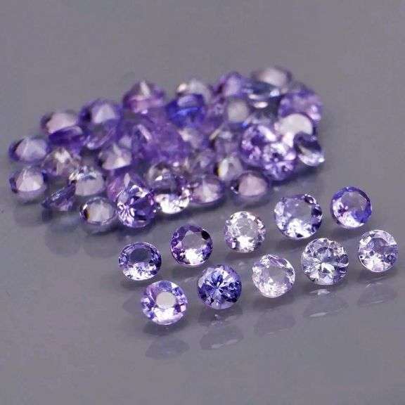Non stop flashing 3.88ct diamond cut Tanzanite set