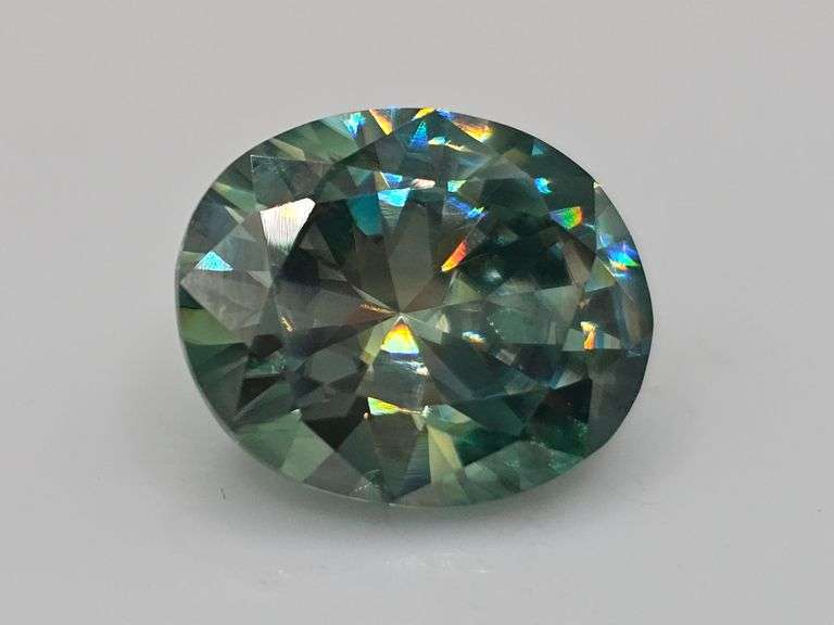 Huge Rare 6.34 Ct VVs1 Green Lab Simulated Diamond Solitaire