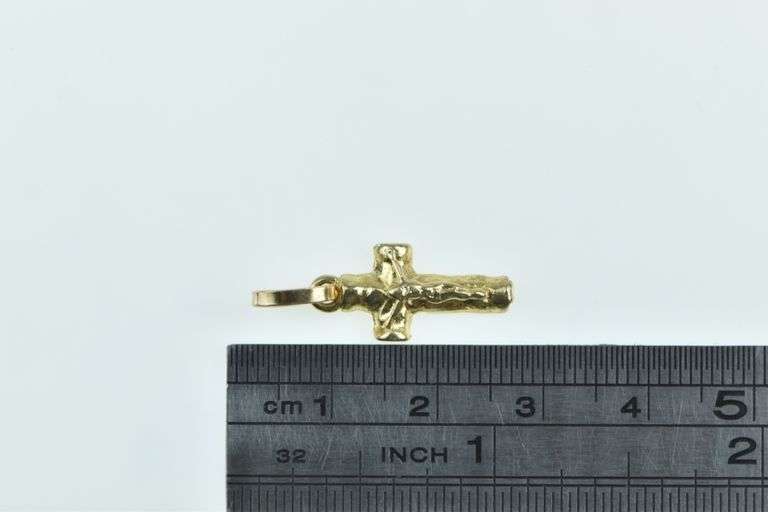 14K Yellow Gold Crucifix Cross Christian Faith Symbol Charm/Pendant