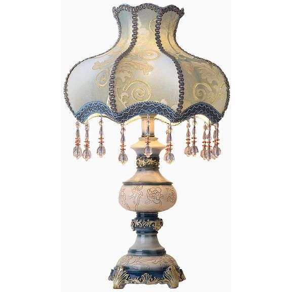 Victorian Blue Table Lamp