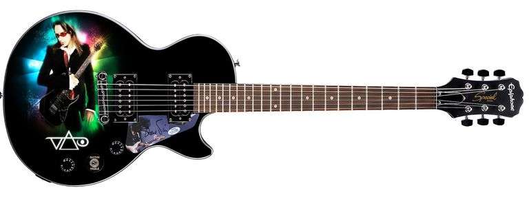 Steve Vai Autographed Signed Gibson Epiphone Les Paul Graphics Guitar ACOA