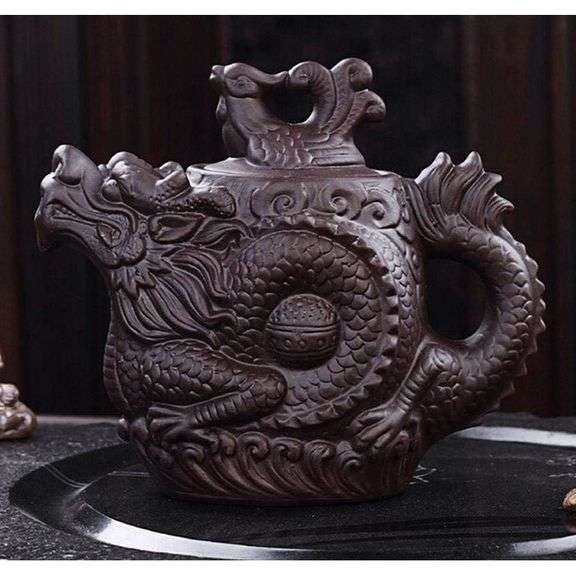 Handmade Dragon & Phoenix Traditional Kung Fu Tea Set