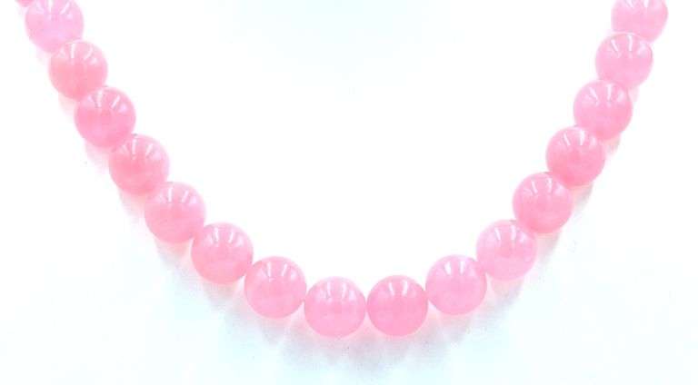 Rose quartz beads necklace