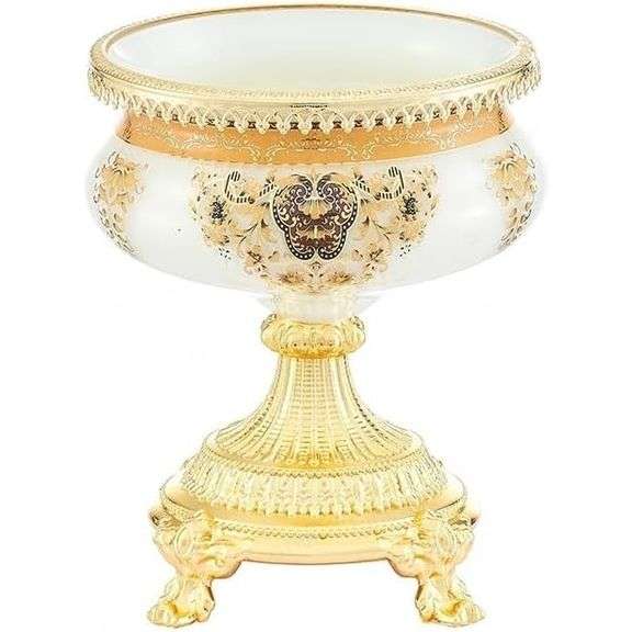 Classic Gold Centerpiece Bowl Platinum & 24K Gold Accents