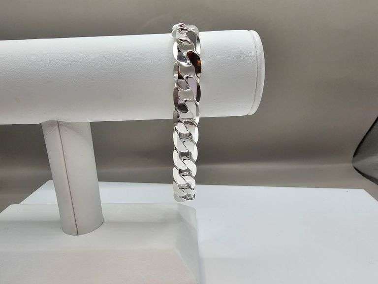 Premium 35.7 Gram .925 Sterling Silver Tri-Layered Cuban Link Bracelet