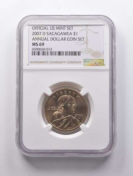 MS69 2007-D Sacagawea Dollar Annual Dollar Coin Set NGC