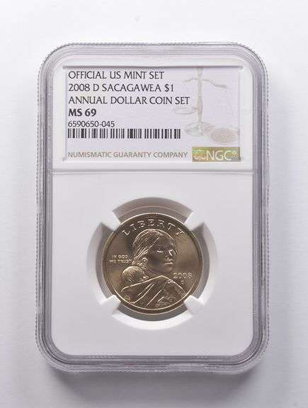 MS69 2008-D Sacagawea Dollar Annual Dollar Coin Set NGC