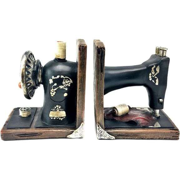 Vintage Singer Sewing Machine Bookends