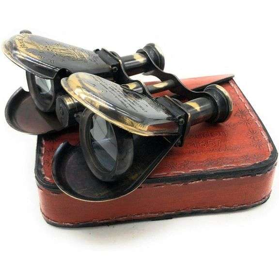 Classic Marine Spy Glass Antique 1857 Brass Binocular Collectible