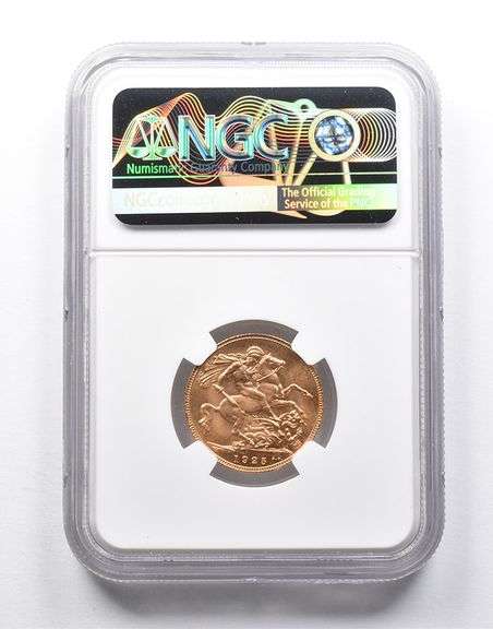 MS66 1925 Great Britain 1 Sovereign Gold Coin NGC