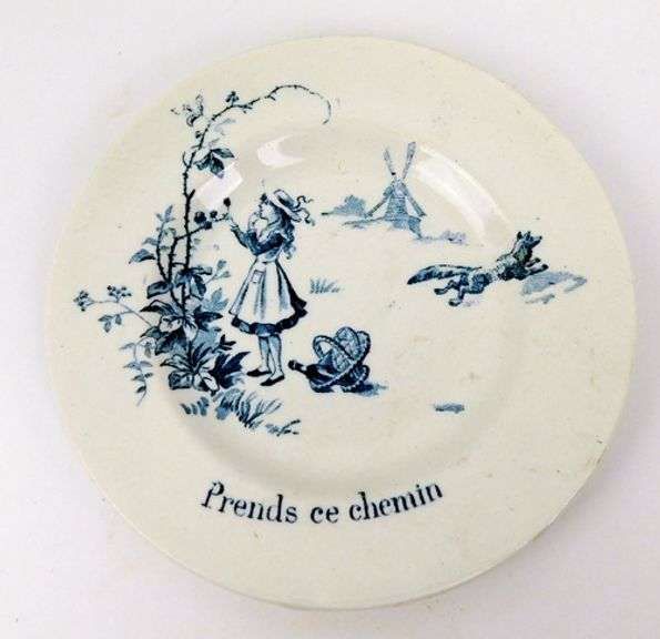 Antique French Child's Plate