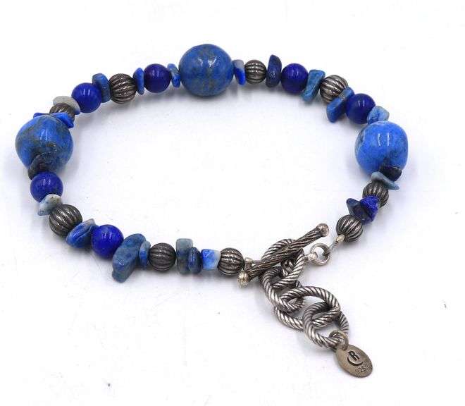 Lot of 3 gemstone bracelets in 925 sterling silver