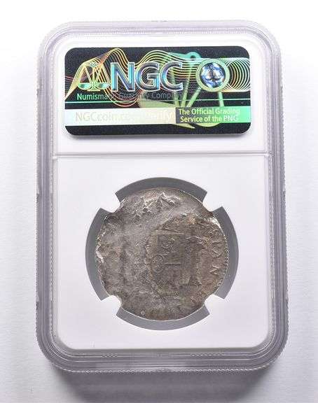 Genuine El Cazador Spanish Colonial 4 Reales NGC Shipwreck Certificate