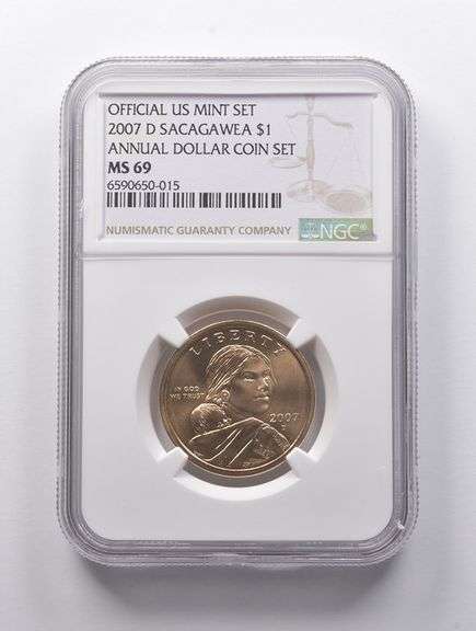 MS69 2007-D Sacagawea Dollar Annual Dollar Coin Set NGC