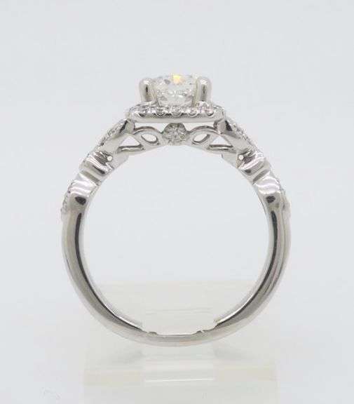 GIA Certified Cushion Cut Diamond Engagement Ring