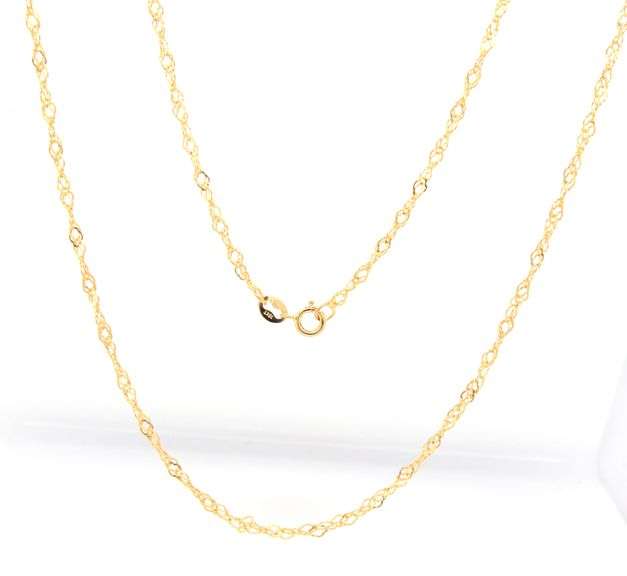 18kt Yellow gold Singapore chain necklace