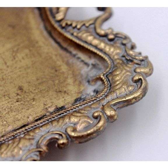 Antique Gold Vintage Trinket Dish