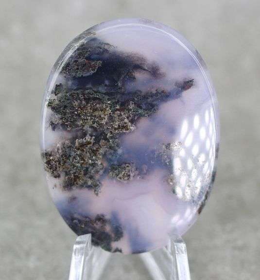 Artistic 55ct Chalcedony and Chlorite cabochon