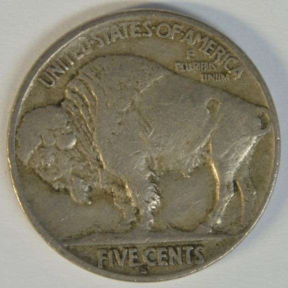 Key date 1925-S Buffalo Nickel in sharp XF. Full horn