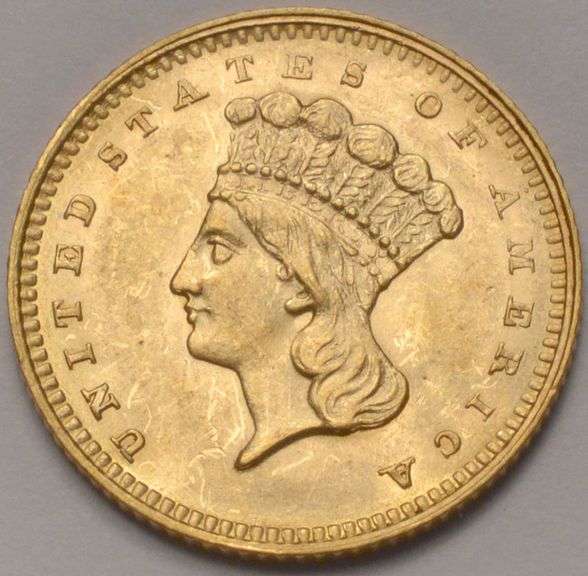 1862 Gold Dollar Civil War Issue, BU.