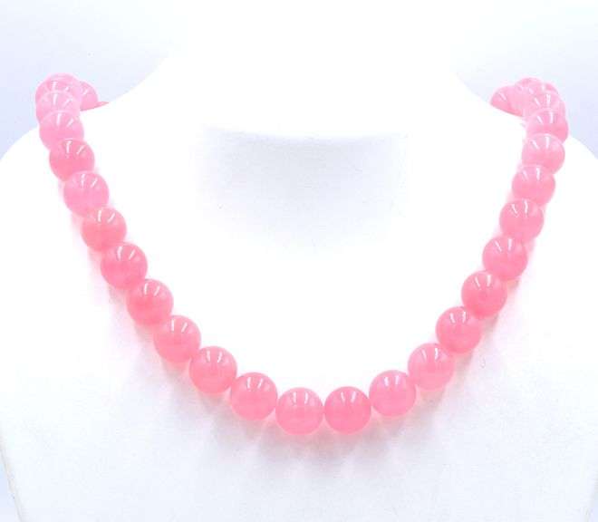 Rose quartz beads necklace