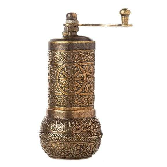 Antique Gold Turkish Spice Mill