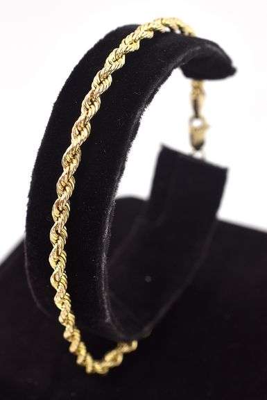 Wonderful 10K Yellow Gold Chain Link Bracelet