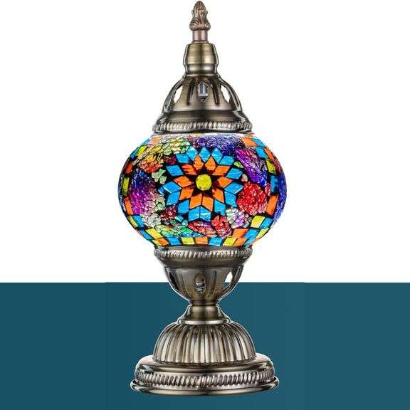 Handmade Turkish Mosaic Glass Table Lamp