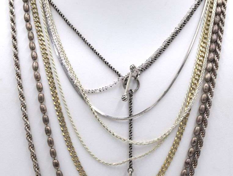 Group Lot of Vintage 925 sterling silver necklaces