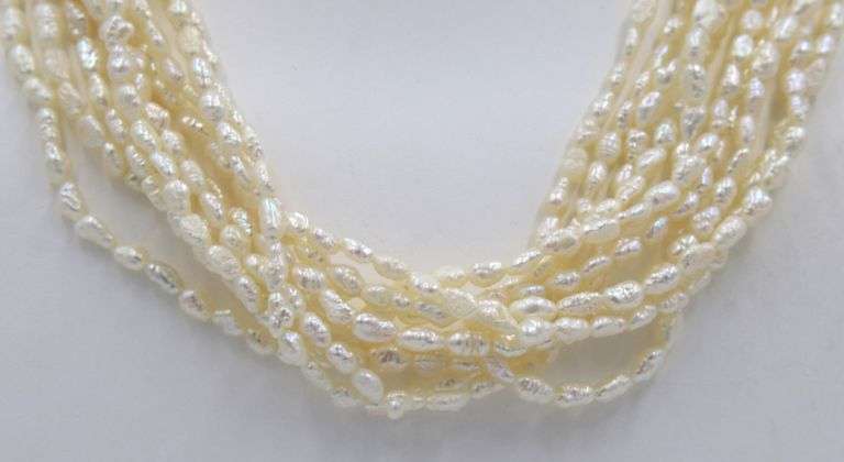 Multi strand freshwater pearl necklace
