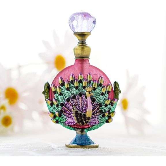 Antique Peacock Perfume Bottle