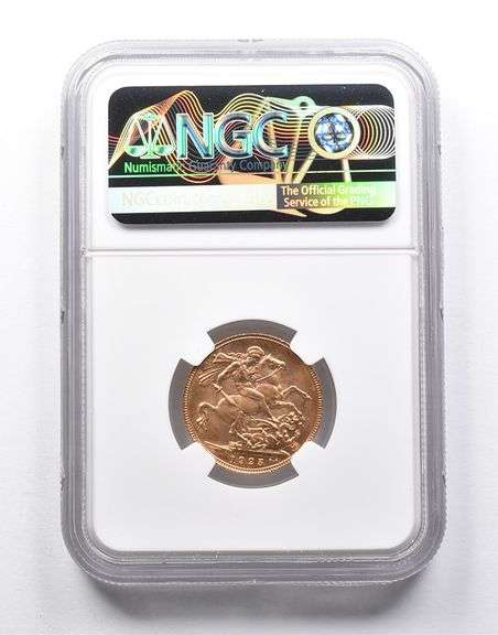 MS66 1925 Great Britain 1 Sovereign Gold Coin NGC