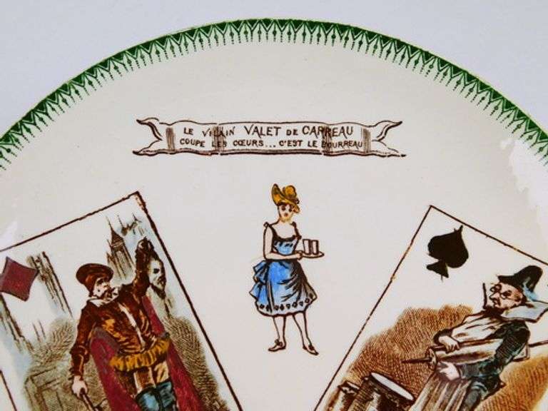Antique French Fortune Telling Plate