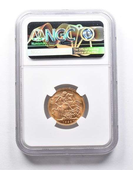 MS65 1925 Great Britain 1 Sovereign Gold Coin NGC