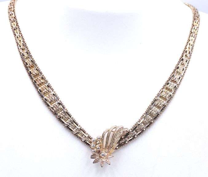 Italian 925 sterling silver fancy necklace